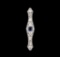 1.58 ctw Sapphire and Diamond Pin - 18KT White Gold