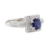 2.09 ctw Sapphire and Diamond Ring - 18KT White Gold