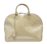 Louis Vuitton Ivory Vernis Monogram Alma GM Handbag