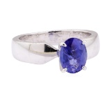 2.04 ctw Blue Sapphire Ring - Platinum