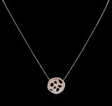 0.77 ctw Diamond Necklace - 14KT Rose Gold