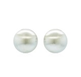 30mm Button Earrings - Silver Plated
