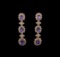 14KT Rose Gold 5.16 ctw Tanzanite and Diamond Earrings