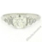 Antique Art Deco Platinum 1.50 ctw GIA Certified European Diamond Engagement Rin