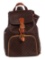 Celine Brown Macadam Canvas Leather Trim Medium Backpack