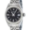 Rolex Ladies Stainless Steel Black Index Dial 26MM Datejust Wristwatch
