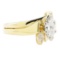 0.57 ctw Diamond Wedding Ring Soldered To Band - 14KT Yellow Gold