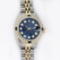 Rolex Ladies 2 Tone Blue Diamond & Sapphire Datejust Wristwatch