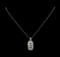 14KT White Gold 0.83 ctw Diamond Pendant With Chain