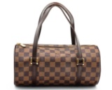 Louis Vuitton Damier Ebene Canvas Leather Papillon 30 Bag