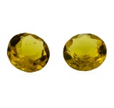 2.22 ctw.Natural Round Cut Citrine Quartz Parcel of Two