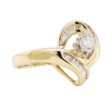 0.75 ctw Diamond Ring - 14KT Yellow Gold