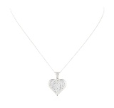 0.50 ctw Diamond Pendant And Chain - 14KT White Gold