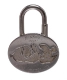 Hermes Silver Palladium Annee Mediterranee Lock Charm