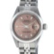 Rolex Ladies Stainless Steel Salmon Dial 26MM Datejust Wristwatch