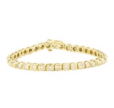 4.50 ctw Diamond Tennis Bracelet - 14KT Yellow Gold