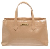 Louis Vuitton Beige Monogram Vernis Leather Wilshire PM Bag