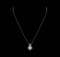 0.53 ctw Diamond Pendant With Chain - 14KT White Gold