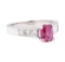 1.60 ctw Pink Sapphire And Diamond Ring - 14KT White Gold