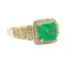 2.56 ctw Emerald and Diamond Ring - 18KT Yellow Gold