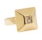 Chopard 0.05 ctw Happy Diamond Square Top Ring - 18KT Yellow Gold