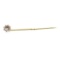 White Crystal Stick Pin - Yellow Gold Plated