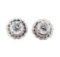 0.64 ctw Diamond Earrings - 14KT White Gold