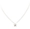0.40 ctw Diamond Star Shaped Pendant with Chain - 14KT White Gold