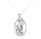1.50 ctw Diamond Oval Floral Motif Pendant with Chain - 14KT White Gold