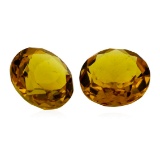 8.48 ctw.Natural Round Cut Citrine Quartz Parcel of Two