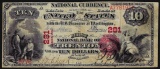 1875 $10 First National Bank CH# 281 Trenton, NJ National Currency Note