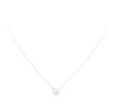 0.08 ctw Diamond Circle Necklace - 14KT White Gold