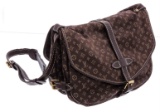 Louis Vuitton Brown Mini Lin Saumur 28 cm Crossbody Bag