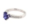 1.41 ctw Sapphire and Diamond Ring - 14KT White Gold