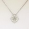 14kt White Gold 0.20 ctw Diamond Solitaire Pendant Necklace