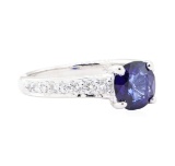 2.00 ctw Sapphire And Diamond Ring - 14KT White Gold