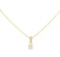 0.2 ctw Diamond Pendant With Chain - 14KT Yellow Gold