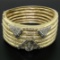 14k Two Tone Gold Ribbed 6.25
