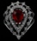 1.89 ctw Ruby and Diamond Ring - 14KT White Gold