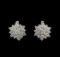 14KT White Gold 2.40 ctw Diamond Earrings