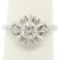 Vintage Platinum 0.68 ctw Round Transitional Diamond Solitaire Ring