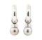 Black Tahitian Pearl Earrings - 14KT White Gold