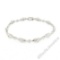 18kt White Gold 1.80 ctw Princess and Round Cut Diamond Fancy Link Chain Bracele