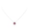 1.30 ctw Lab Created Ruby and Diamond Pendant with Chain - Silver and 14KT White