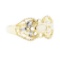 0.25 ctw Opal And Diamond Ring - 18KT Yellow Gold