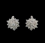 14KT White Gold 2.40 ctw Diamond Earrings