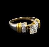 GIA Cert 1.26 ctw Diamond Ring - 18KT Two-Tone Gold
