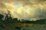 Thunderstorms in the Rocky Mountains by Albert Bierstadt