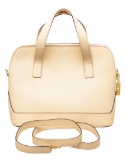 Celine Vintage Cream Textured Leather Tote Shoulder Bag