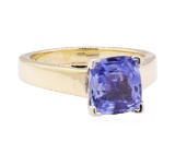 3.58 ctw Blue Sapphire Ring - 14KT Yellow Gold